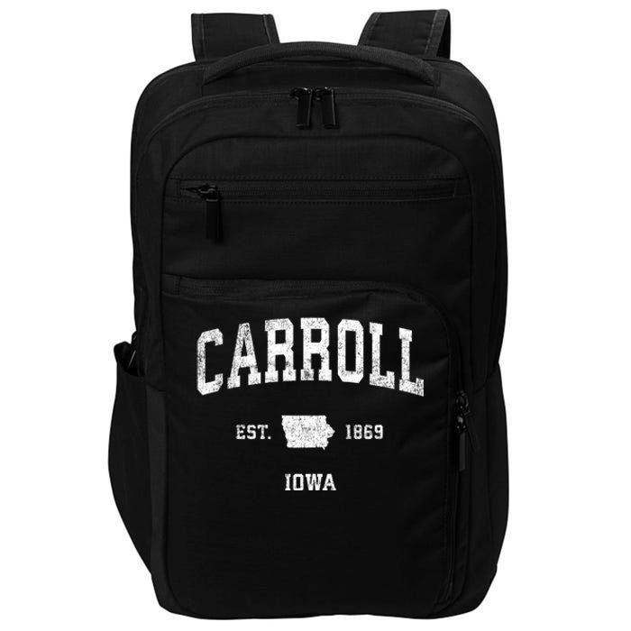 Carroll Iowa Ia Vintage Sports Impact Tech Backpack