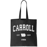 Carroll Iowa Ia Vintage Sports Tote Bag