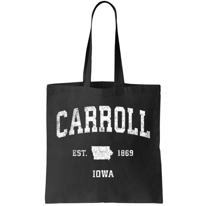 Carroll Iowa Ia Vintage Sports Tote Bag