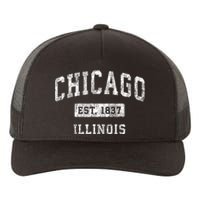 Chicago Illinois Il Vintage Established Sports Yupoong Adult 5-Panel Trucker Hat