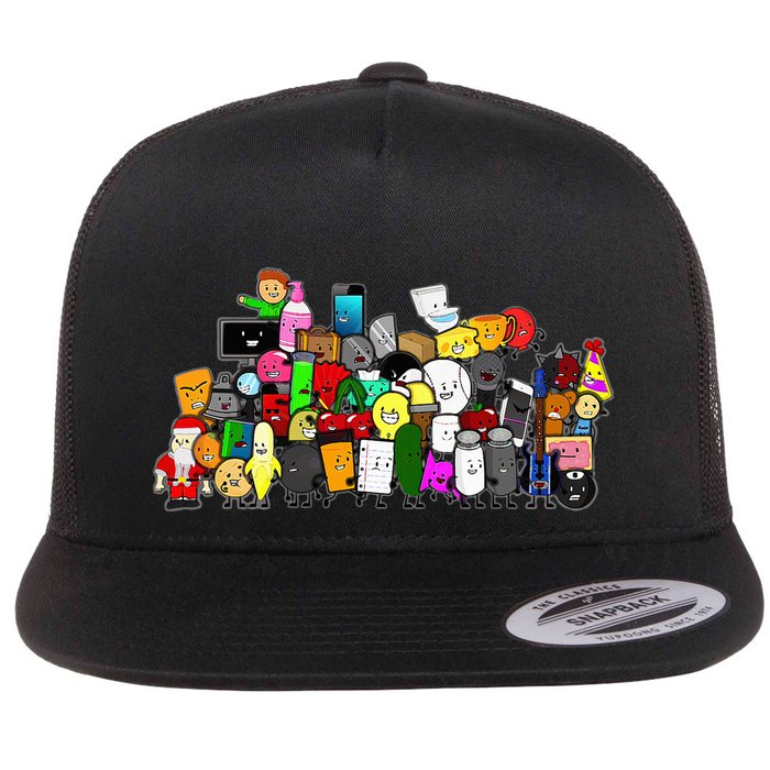 Cute Inanimate Insanity Flat Bill Trucker Hat