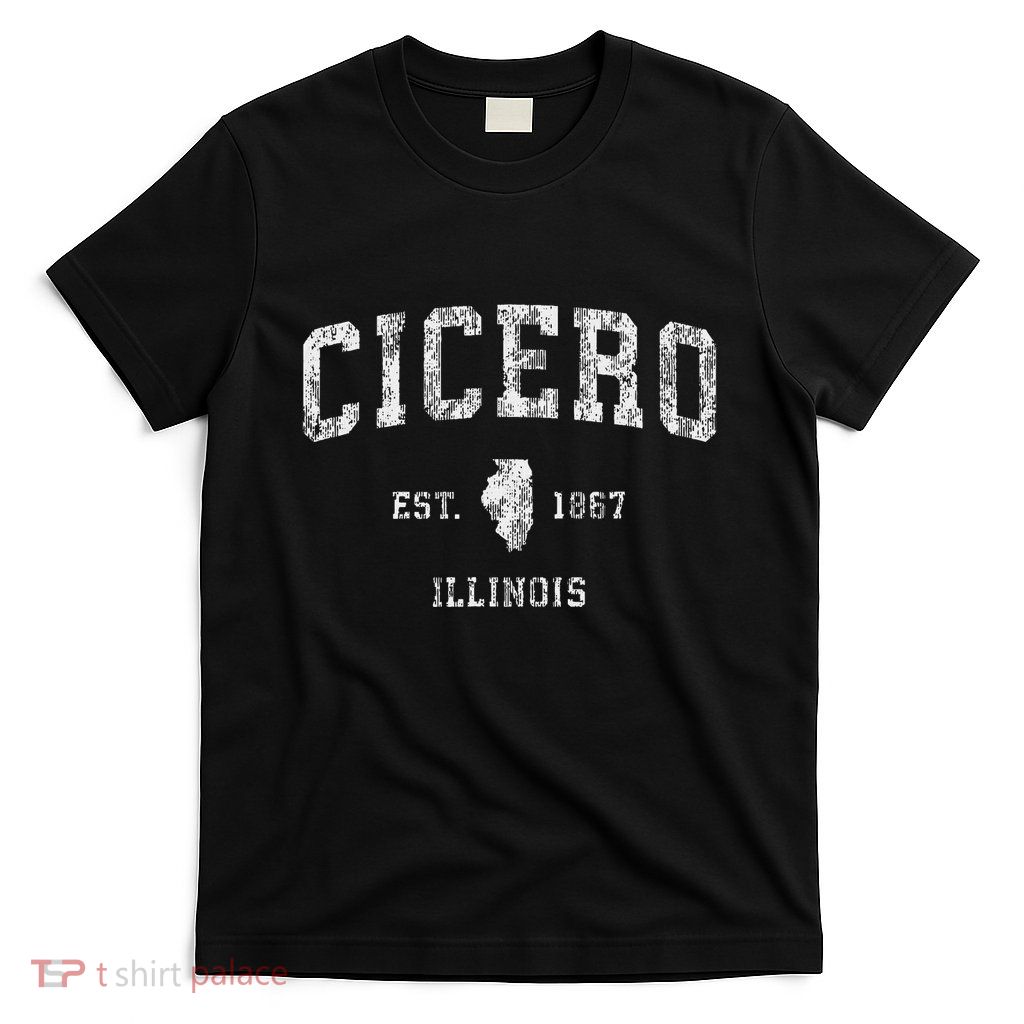 Cicero Illinois Il Vintage Athletic Sports Design T-Shirt