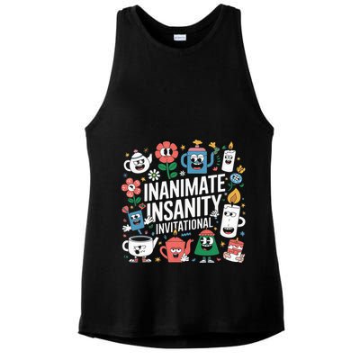 Creator Ink Inanimate Insanity Black And White Ladies PosiCharge Tri-Blend Wicking Tank