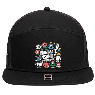 Creator Ink Inanimate Insanity Black And White 7 Panel Mesh Trucker Snapback Hat