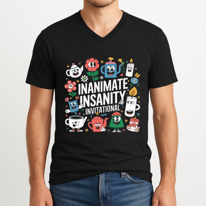 Creator Ink Inanimate Insanity Black And White V-Neck T-Shirt