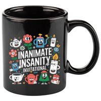 Creator Ink Inanimate Insanity Black And White 11oz C Handle Ceramic Mug