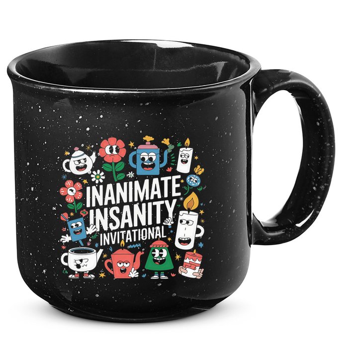Creator Ink Inanimate Insanity Black And White 15oz Campfire Ceramic Mug