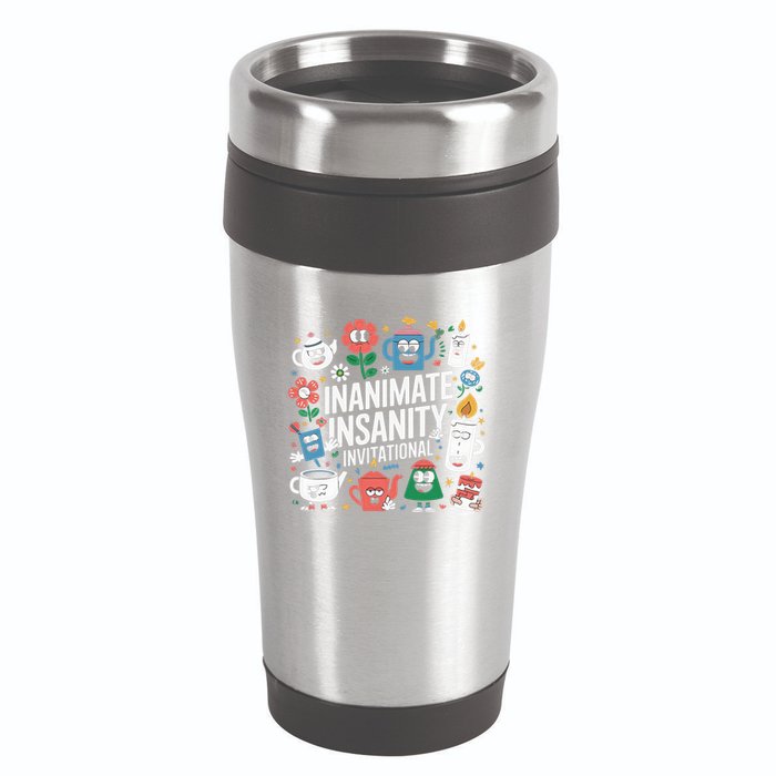 Creator Ink Inanimate Insanity Black And White 16oz Travel Tumbler
