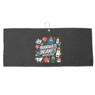 Creator Ink Inanimate Insanity Black And White Large Microfiber Waffle Golf Towel