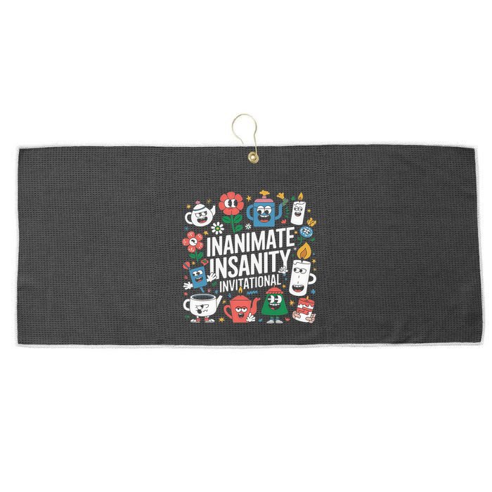 Creator Ink Inanimate Insanity Black And White Large Microfiber Waffle Golf Towel