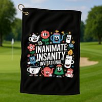 Creator Ink Inanimate Insanity Black And White Golf Towel