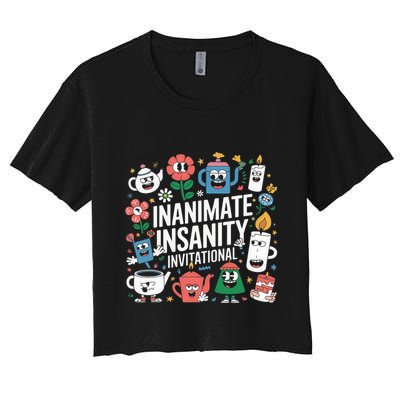Creator Ink Inanimate Insanity Black And White Crop Top