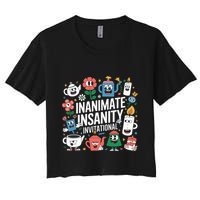 Creator Ink Inanimate Insanity Black And White Crop Top