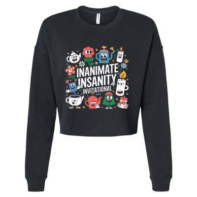 Creator Ink Inanimate Insanity Black And White Cropped Pullover Crew