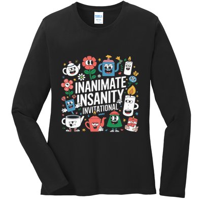 Creator Ink Inanimate Insanity Black And White Ladies Long Sleeve Shirt