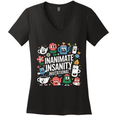 Creator Ink Inanimate Insanity Black And White Women's V-Neck T-Shirt