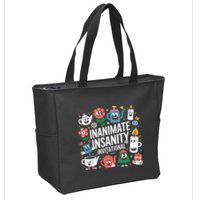 Creator Ink Inanimate Insanity Black And White Zip Tote Bag