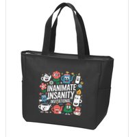 Creator Ink Inanimate Insanity Black And White Zip Tote Bag