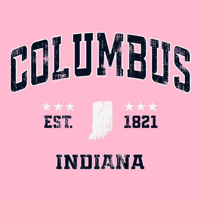 Columbus Indiana In Vintage Athletic Sports Souvenir Kids T-Shirt
