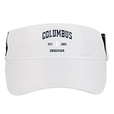 Columbus Indiana In Vintage Athletic Sports Souvenir Adult Drive Performance Visor