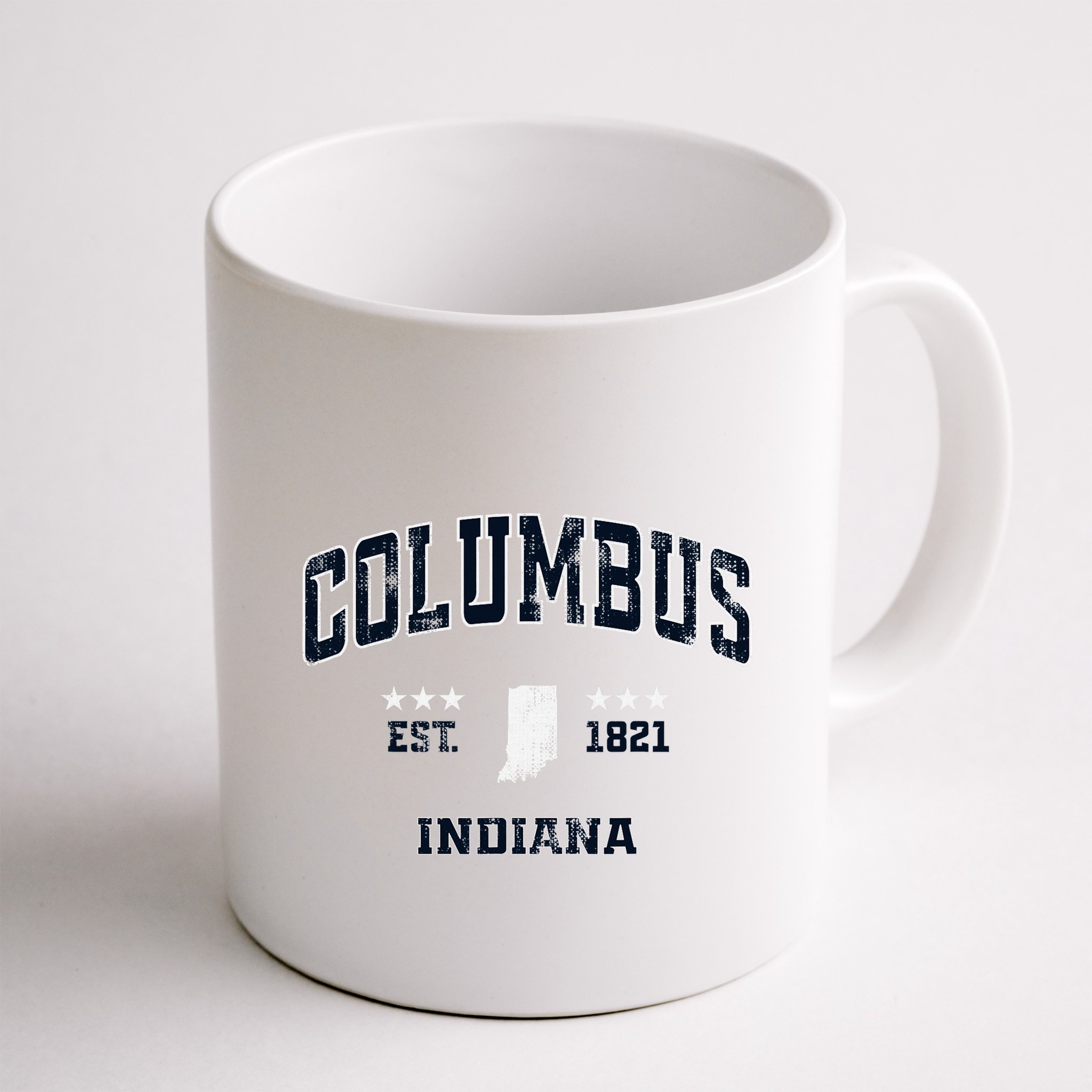 Columbus Indiana In Vintage Athletic Sports Souvenir Mug