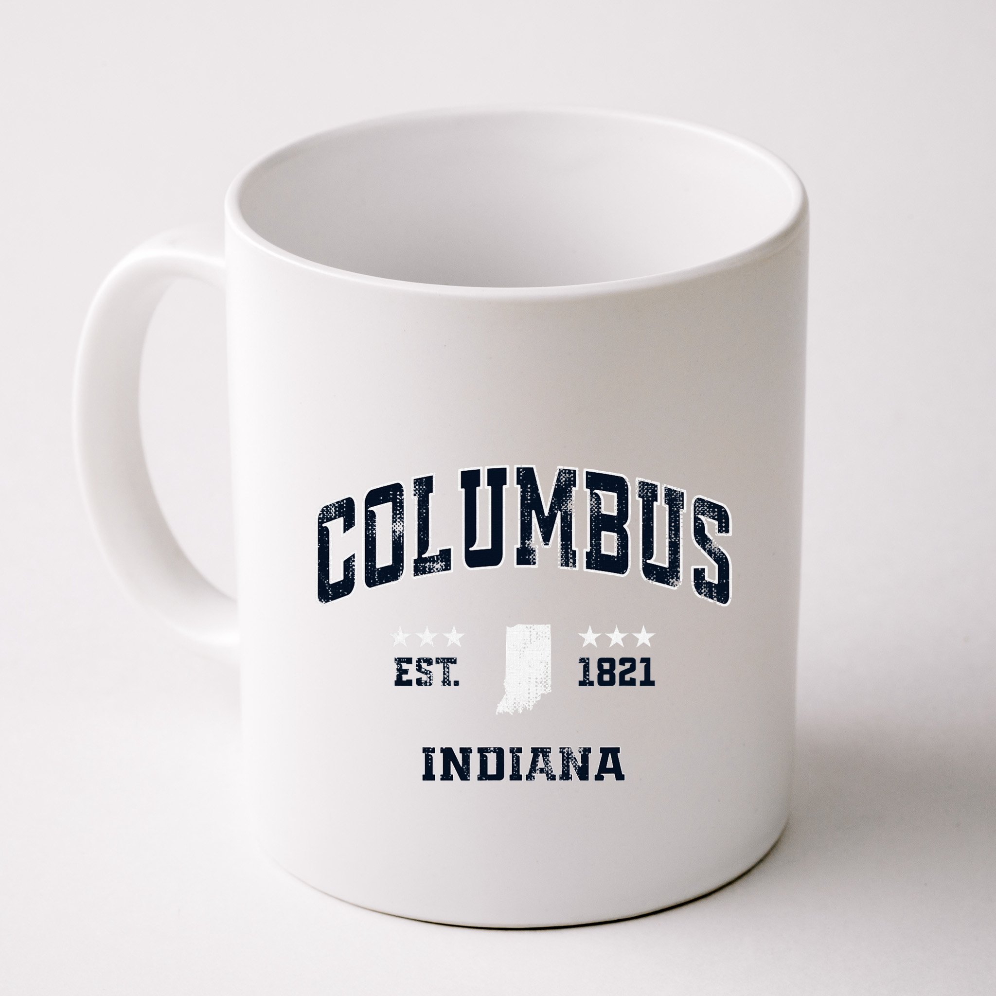 Columbus Indiana In Vintage Athletic Sports Souvenir Mug
