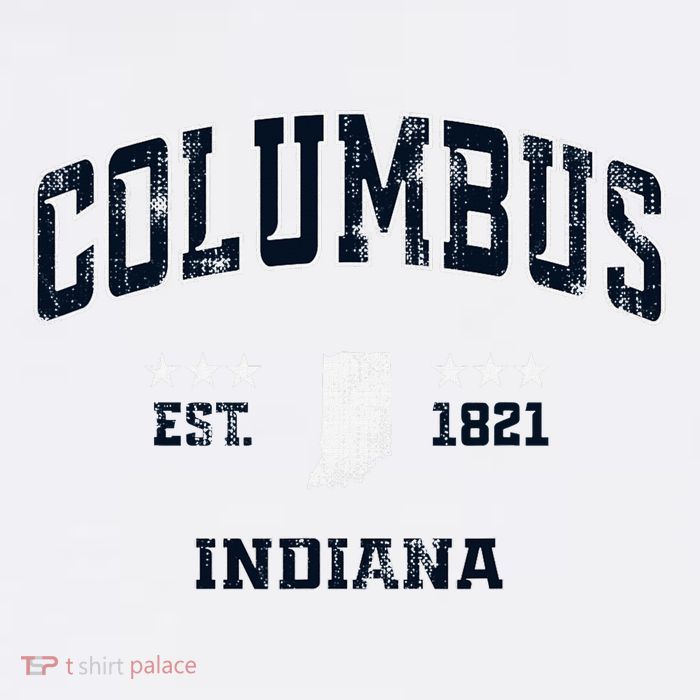 Columbus Indiana In Vintage Athletic Sports Souvenir Flatbill Hat