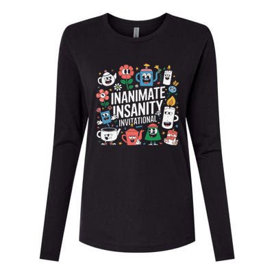 Creator Ink Inanimate Insanity Black And White Womens Cotton Relaxed Long Sleeve T-Shirt