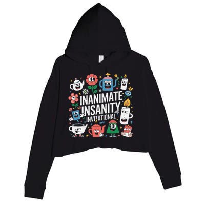 Creator Ink Inanimate Insanity Black And White Crop Fleece Hoodie