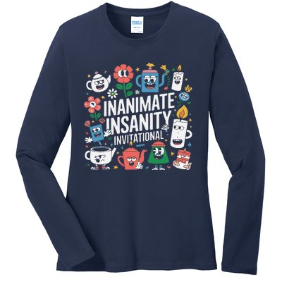 Creator Ink Inanimate Insanity Black And White Ladies Long Sleeve Shirt