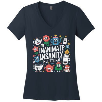 Creator Ink Inanimate Insanity Black And White Women's V-Neck T-Shirt