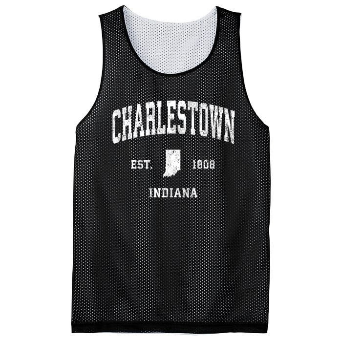 Charlestown Indiana In Vintage Athletic Mesh Reversible Basketball Jersey Tank