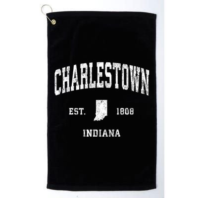 Charlestown Indiana In Vintage Athletic Platinum Collection Golf Towel