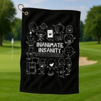Creator Ink Inanimate Insanity Black And White Matching Golf Towel