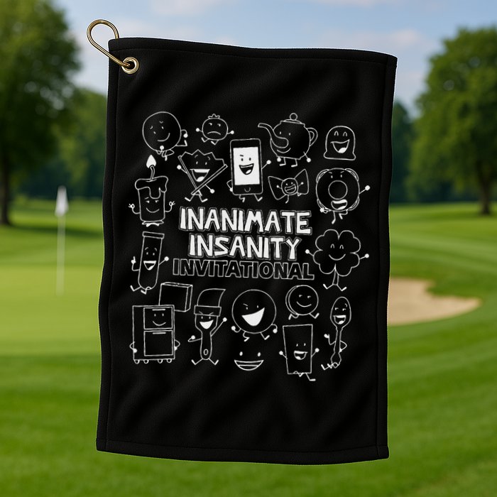 Creator Ink Inanimate Insanity Black And White Matching Golf Towel