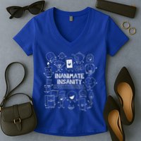 Creator Ink Inanimate Insanity Black And White Matching Women's V-Neck T-Shirt