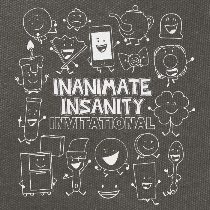 Creator Ink Inanimate Insanity Black And White Matching Cotton Canvas Backpack
