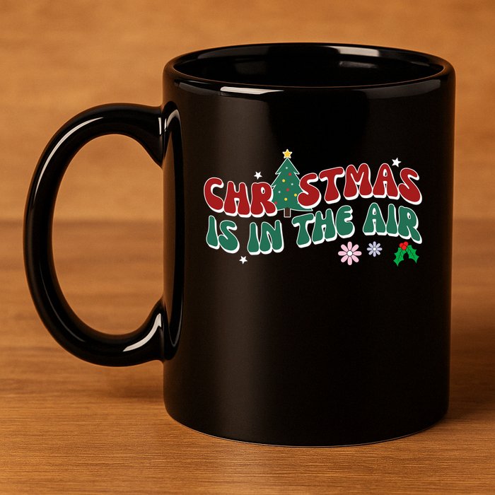 Christmas Is In The Air Holiday Gift 11oz C Handle Ceramic Mug