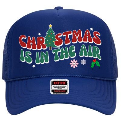 Christmas Is In The Air Holiday Gift High Crown Mesh Back Trucker Hat