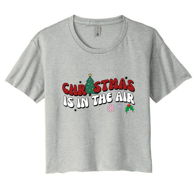 Christmas Is In The Air Holiday Gift Crop Top