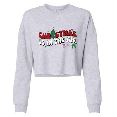 Christmas Is In The Air Holiday Gift Cropped Pullover Crew