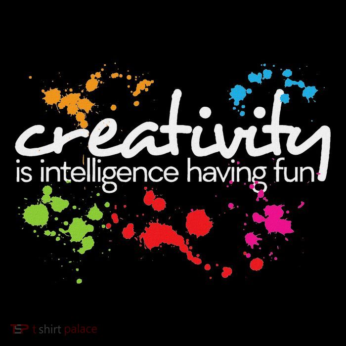 Creativity Is Intelligence Having Fun Colorful Art Flat Bill Trucker Hat