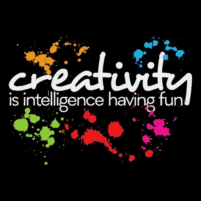 Creativity Is Intelligence Having Fun Colorful Art 16 in Basic Backpack
