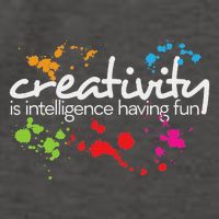 Creativity Is Intelligence Having Fun Colorful Art Vector Backpack