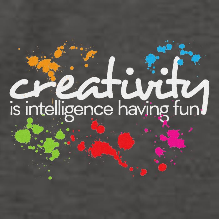 Creativity Is Intelligence Having Fun Colorful Art Vector Backpack