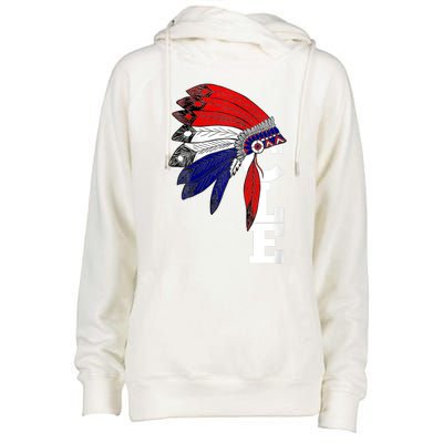 Cleveland Iroqios Indian Tribe Womens Funnel Neck Pullover Hood