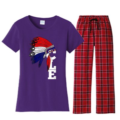 Cleveland Iroqios Indian Tribe Women's Flannel Pajama Set