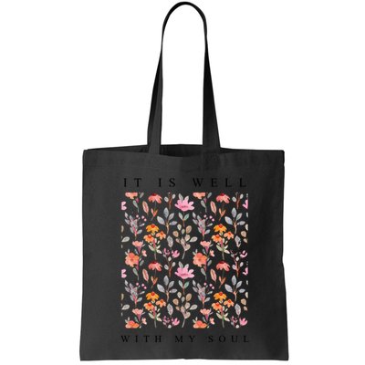 Christian It Is Well With My Soul Vintage Floral Bag