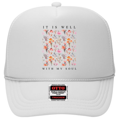 Christian It Is Well With My Soul Vintage Floral Trucker Hat