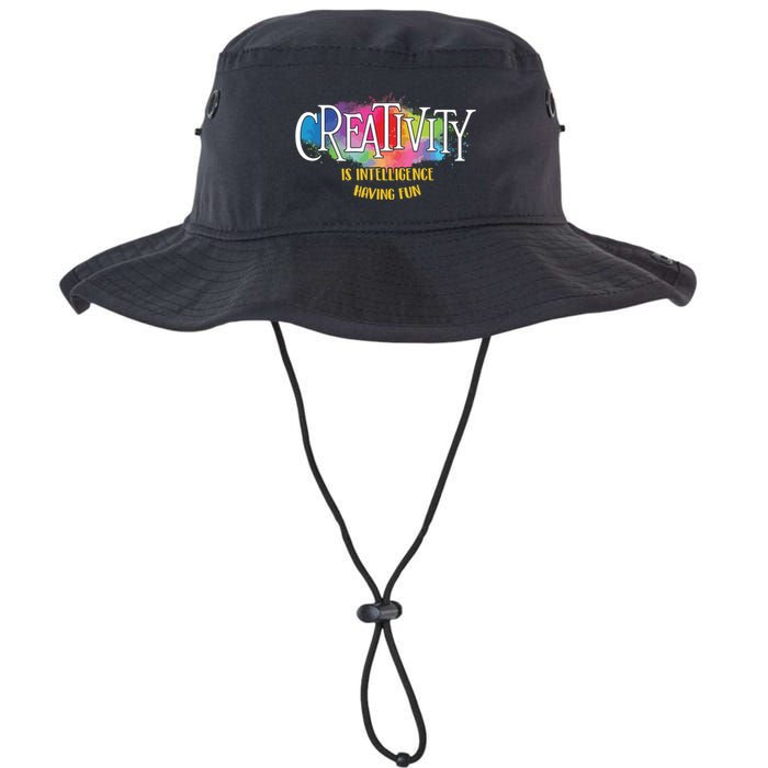 Creativity Is Intelligence Having Fun Artist Drawing Arts Bucket Hat
